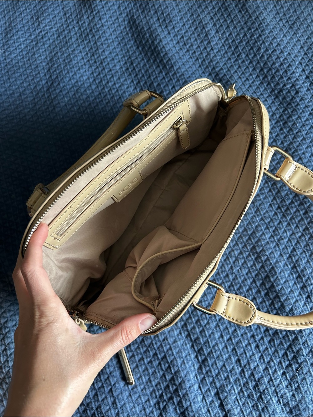 BCBG | Patent Dome Satchel - Beige Cream - Picture 3 of 3